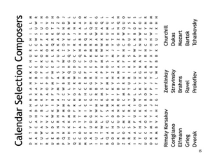 Listening Calendar